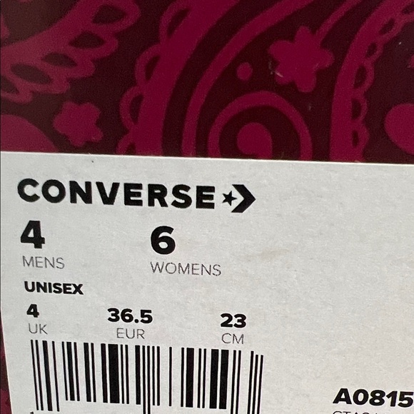 Converse Women's Purple and Red High-Tops - Picture 9 of 9